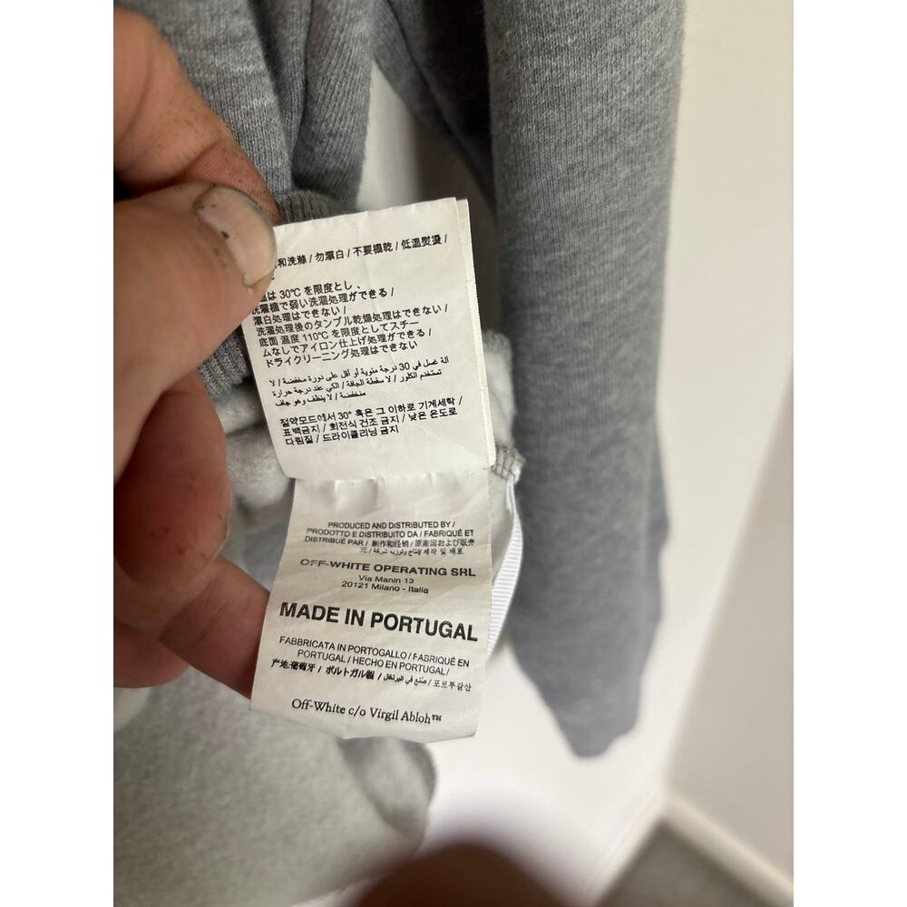 Off-White Blue Marker Slim crewneck Melange/Grey - Picture 8 of 8